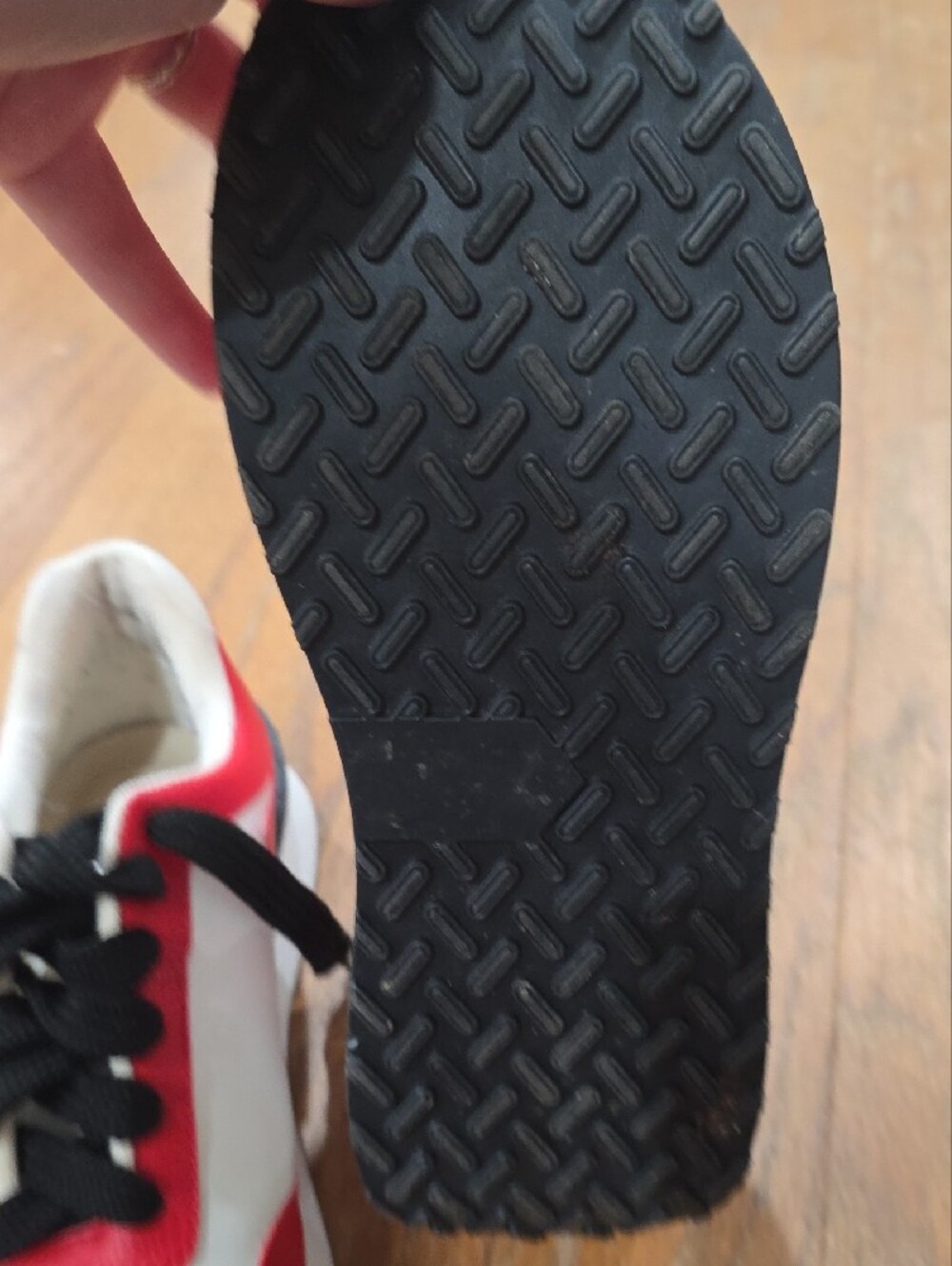 MKS Red White and Black Lace-Up Sneakers - Picture 5 of 5